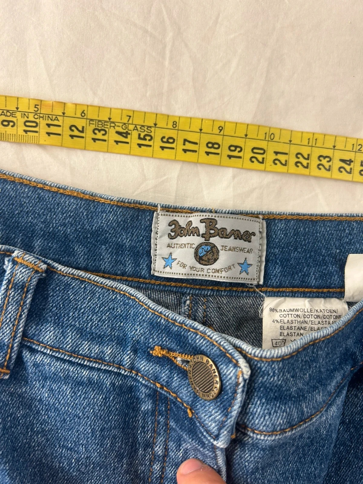 Navy blue straight flared john baner jeans size 42 – photo 9